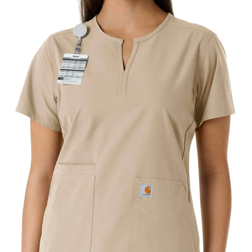 Force Essentials-tuniek met V-hals en gebreide panelen voor dames