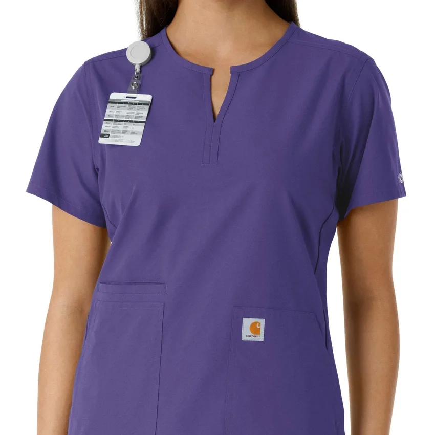 Force Essentials-tuniek met V-hals en gebreide panelen voor dames
