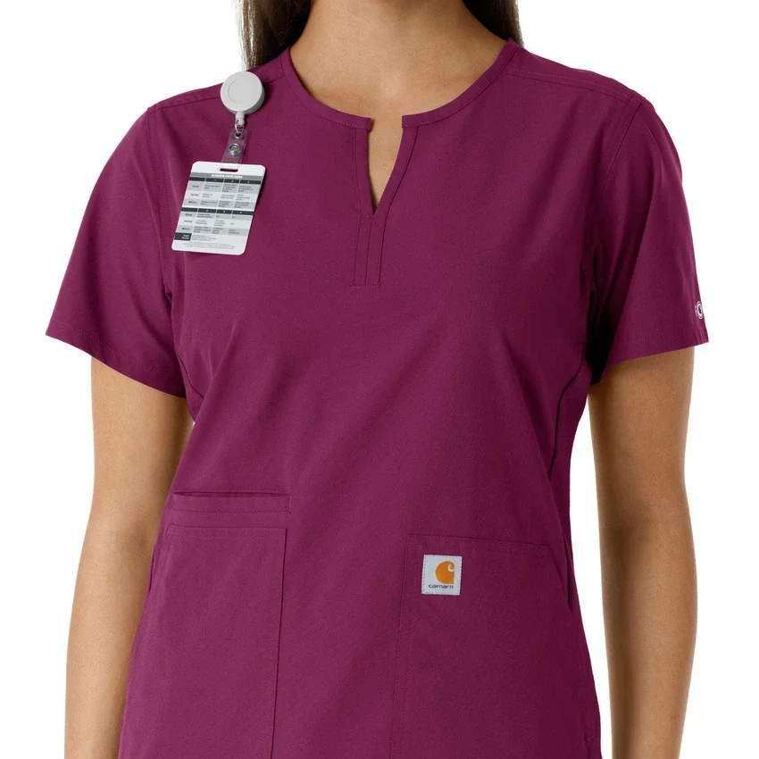 Force Essentials-tuniek met V-hals en gebreide panelen voor dames