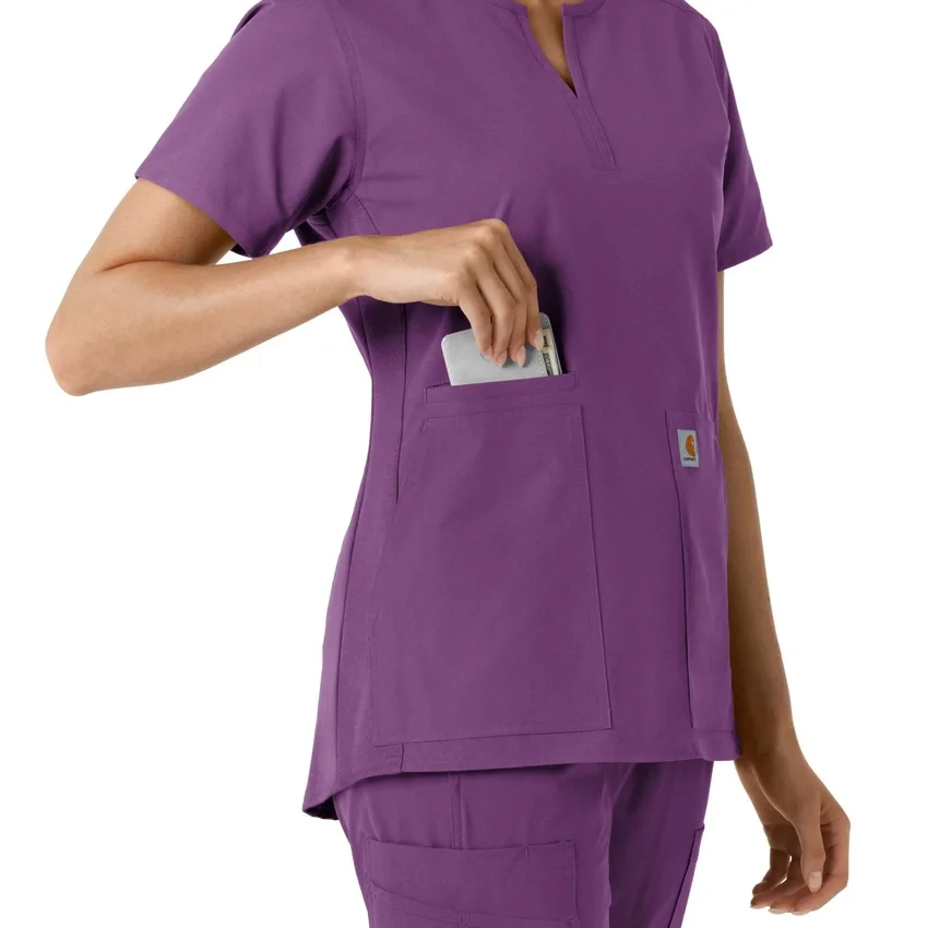 Force Essentials-tuniek met V-hals en gebreide panelen voor dames