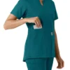 Force Essentials-tuniek met V-hals en gebreide panelen voor dames
