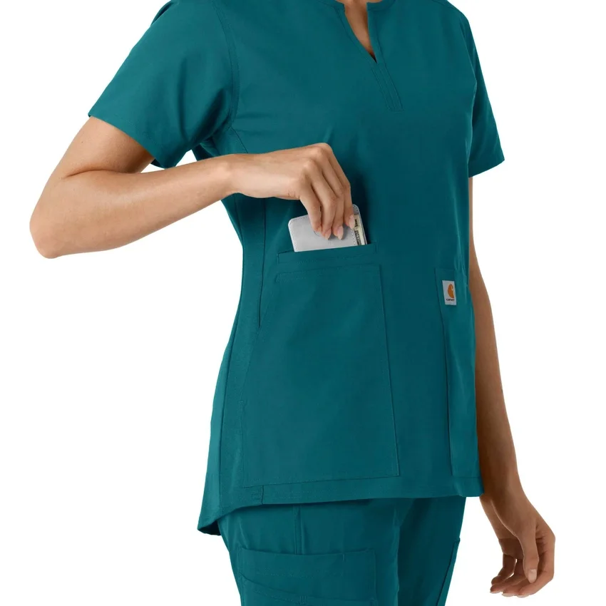Force Essentials-tuniek met V-hals en gebreide panelen voor dames