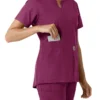 Force Essentials-tuniek met V-hals en gebreide panelen voor dames