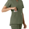 Force Essentials-tuniek met V-hals en gebreide panelen voor dames