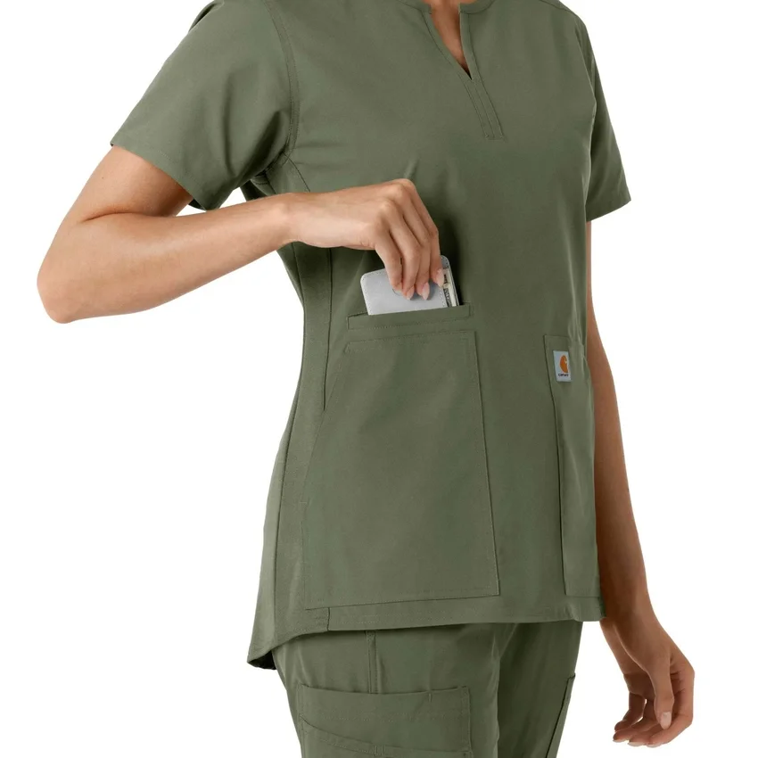 Force Essentials-tuniek met V-hals en gebreide panelen voor dames
