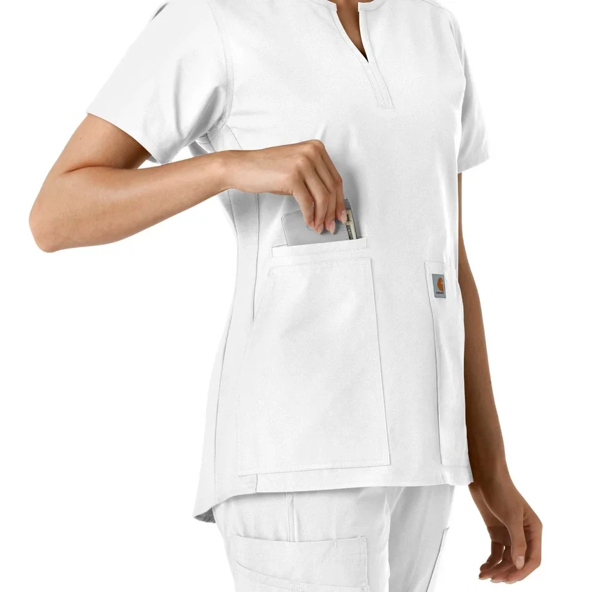Force Essentials-tuniek met V-hals en gebreide panelen voor dames