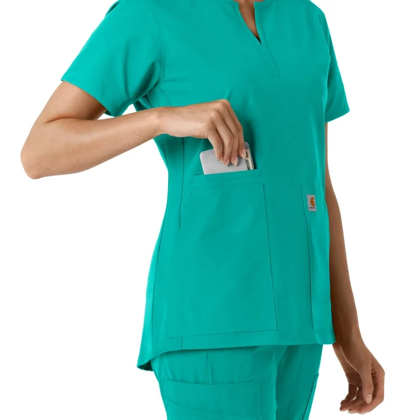 Force Essentials-tuniek met V-hals en gebreide panelen voor dames
