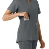 Force Essentials-tuniek met V-hals en gebreide panelen voor dames