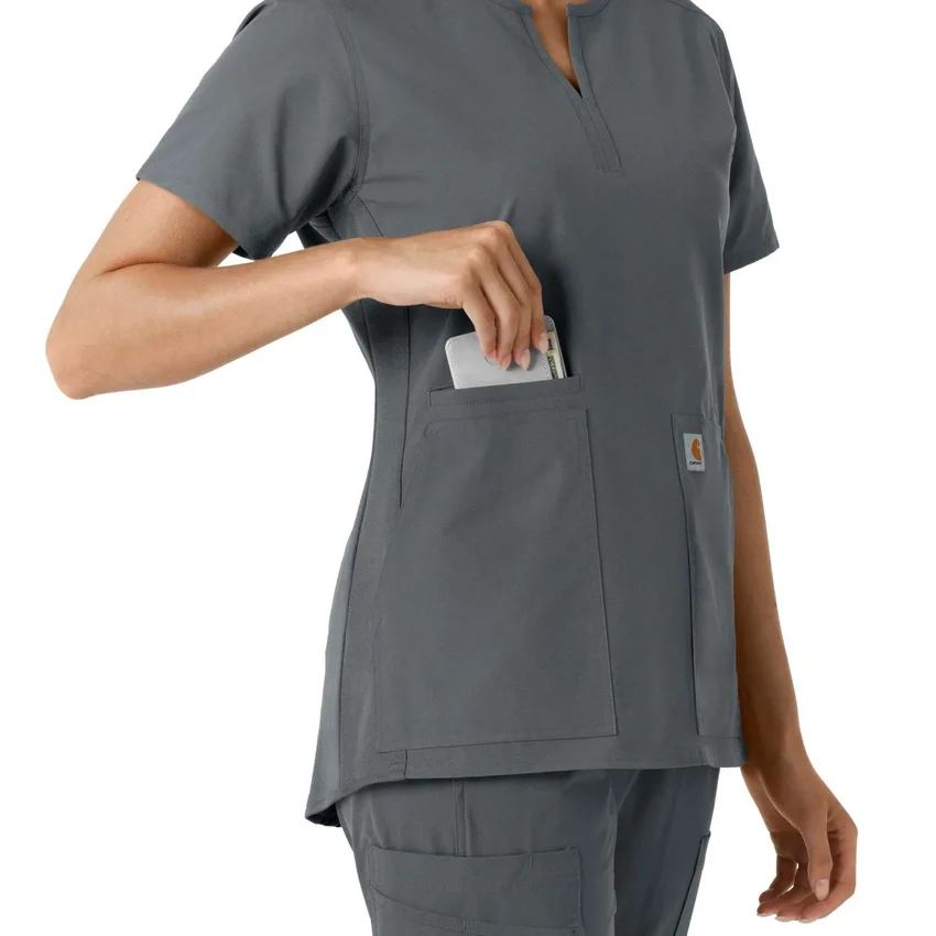 Force Essentials-tuniek met V-hals en gebreide panelen voor dames