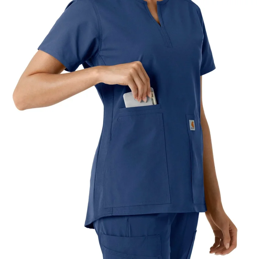 Force Essentials-tuniek met V-hals en gebreide panelen voor dames