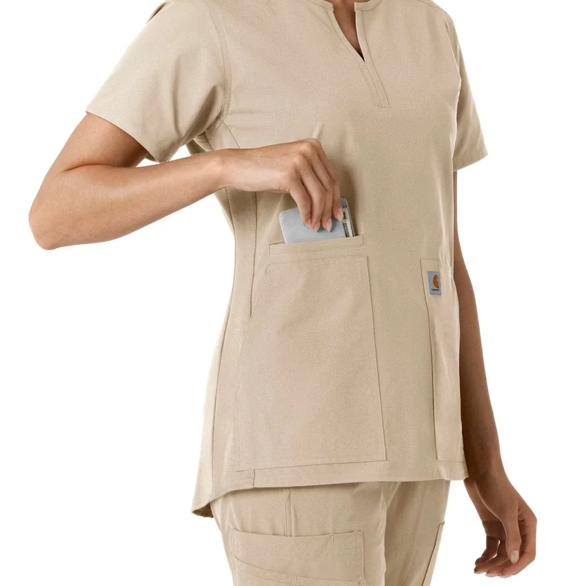 Force Essentials-tuniek met V-hals en gebreide panelen voor dames
