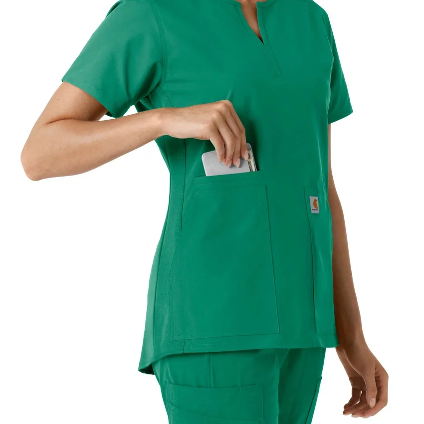 Force Essentials-tuniek met V-hals en gebreide panelen voor dames