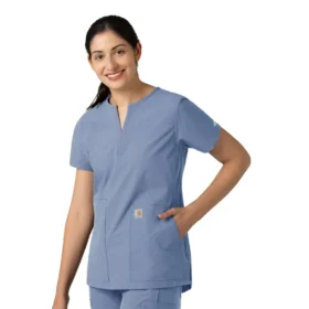 Force Essentials tuniek-scrubtop met V-hals voor dames