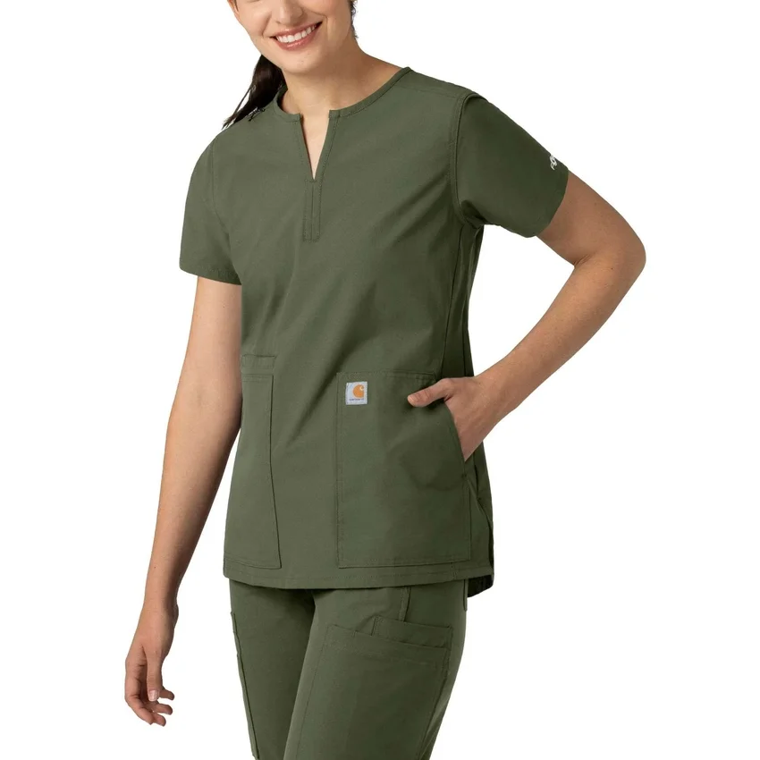 Force Essentials tuniek-scrubtop met V-hals voor dames