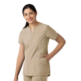 Force Essentials tuniek-scrubtop met V-hals voor dames