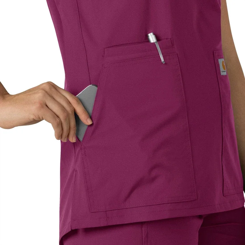 Force Essentials tuniek-scrubtop met V-hals voor dames