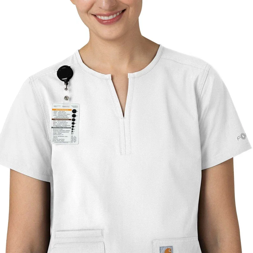 Force Essentials tuniek-scrubtop met V-hals voor dames