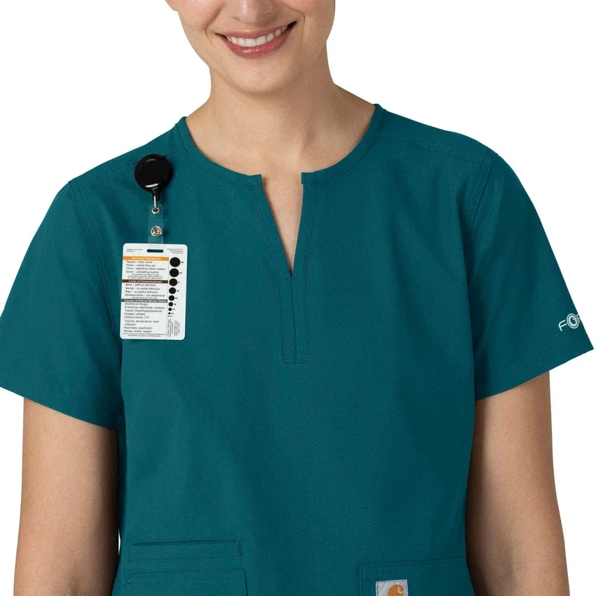 Force Essentials tuniek-scrubtop met V-hals voor dames