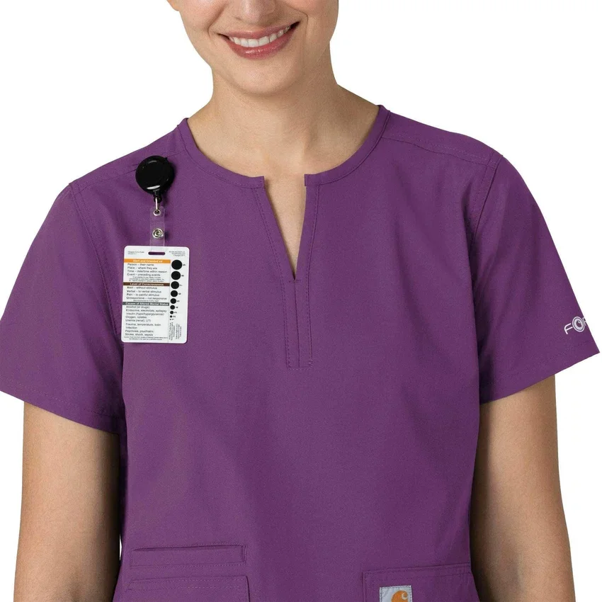 Force Essentials tuniek-scrubtop met V-hals voor dames