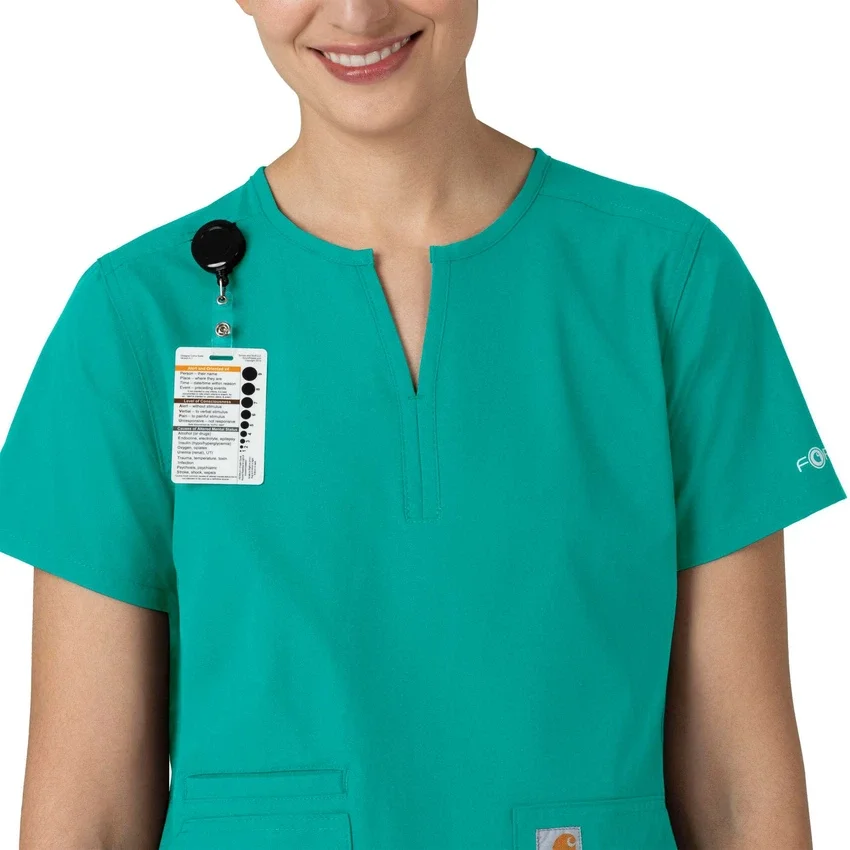 Force Essentials tuniek-scrubtop met V-hals voor dames