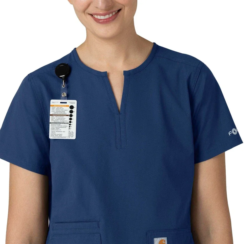 Force Essentials tuniek-scrubtop met V-hals voor dames