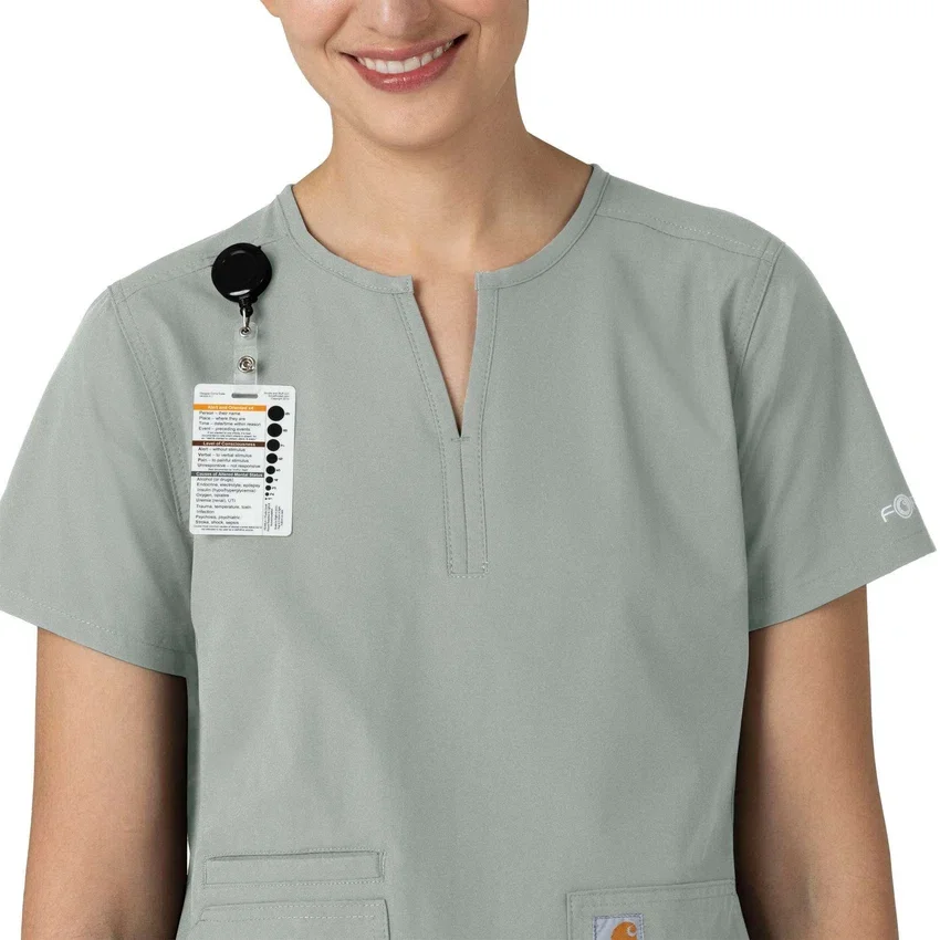 Force Essentials tuniek-scrubtop met V-hals voor dames