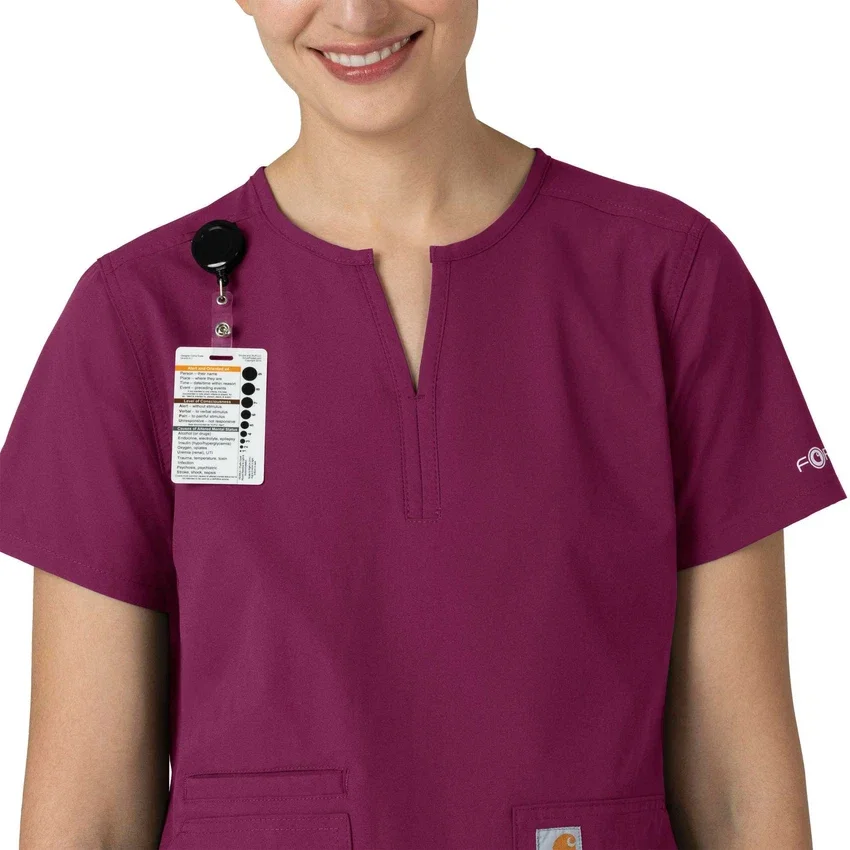 Force Essentials tuniek-scrubtop met V-hals voor dames