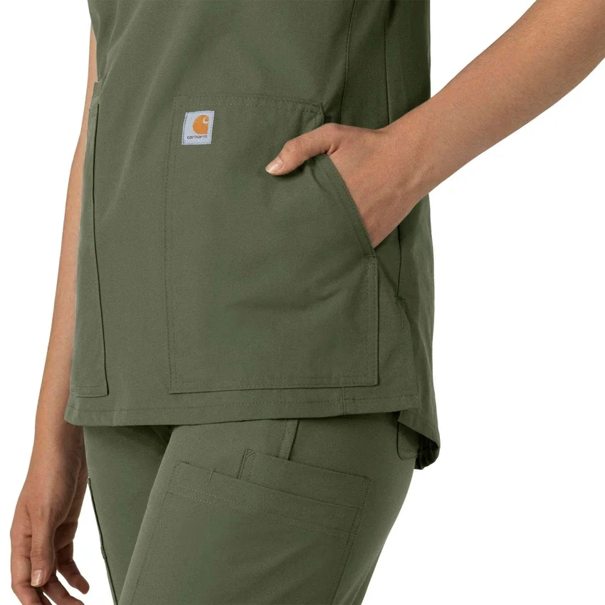 Force Essentials tuniek-scrubtop met V-hals voor dames