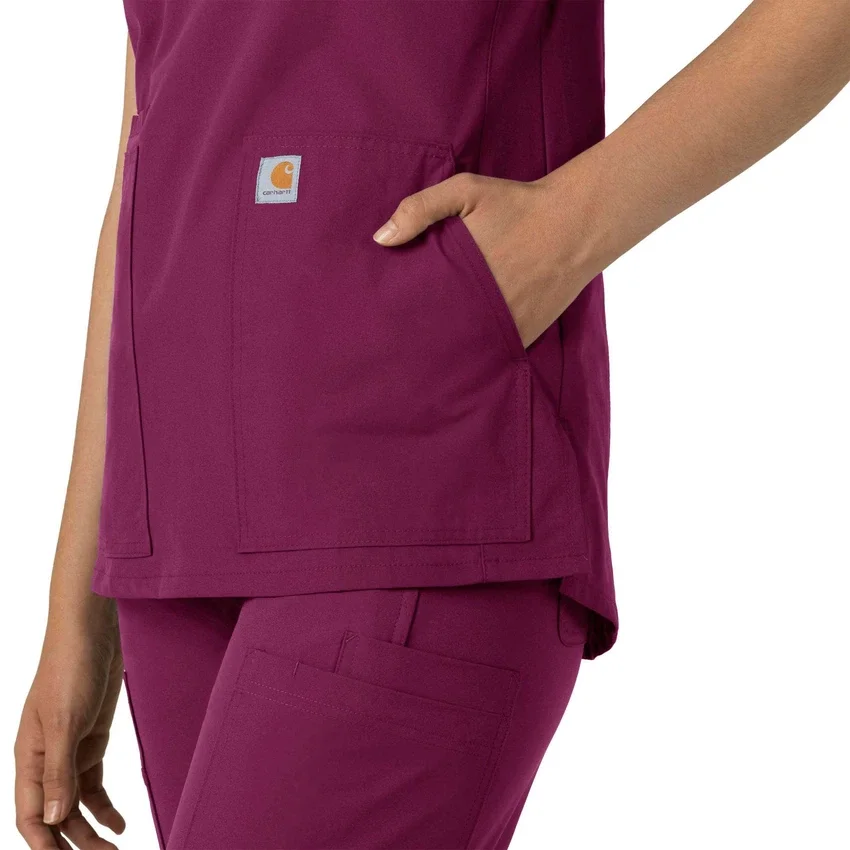 Force Essentials tuniek-scrubtop met V-hals voor dames