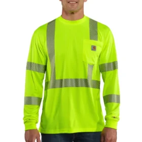 Force High Visibility Overhemd met lange armstukken en relaxte pasvorm voor heren, klasse 3