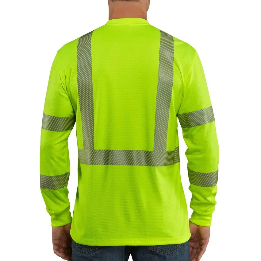 Force High Visibility Overhemd met lange armstukken en relaxte pasvorm voor heren, klasse 3