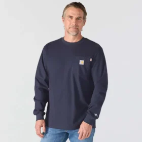 Force Irvine FR T-shirt met lange armstukken en olieplatform-print voor heren – Vlamwerende overhemden