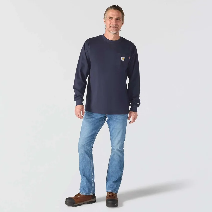 Force Irvine FR T-shirt met lange armstukken en olieplatform-print voor heren - Vlamwerende overhemden