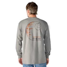 Force Irvine Fr T-shirt met lange armstukken en vlammenprint voor heren - Vlamwerende overhemden