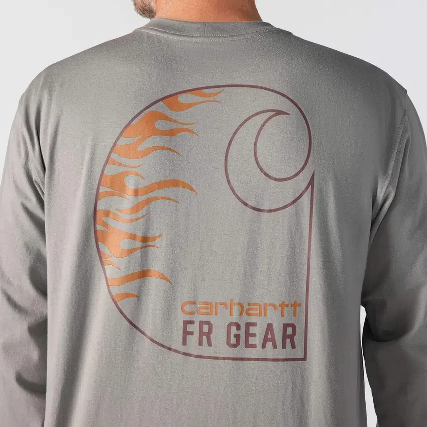 Force Irvine Fr T-shirt met lange armstukken en vlammenprint voor heren - Vlamwerende overhemden
