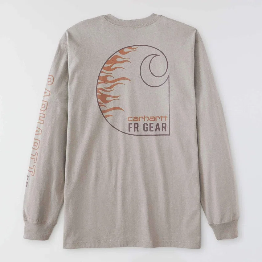 Force Irvine Fr T-shirt met lange armstukken en vlammenprint voor heren - Vlamwerende overhemden