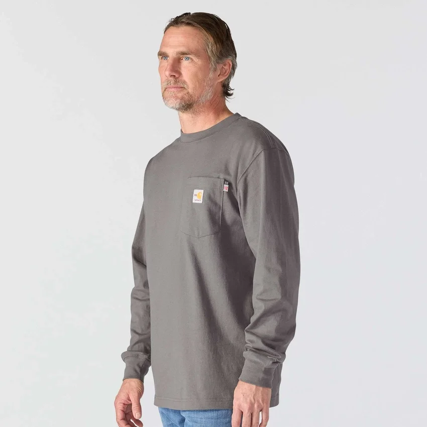 Force Irvine Fr vochtafvoerend T-shirt met lange armstukken en adelaar voor heren - Vlamwerende overhemden