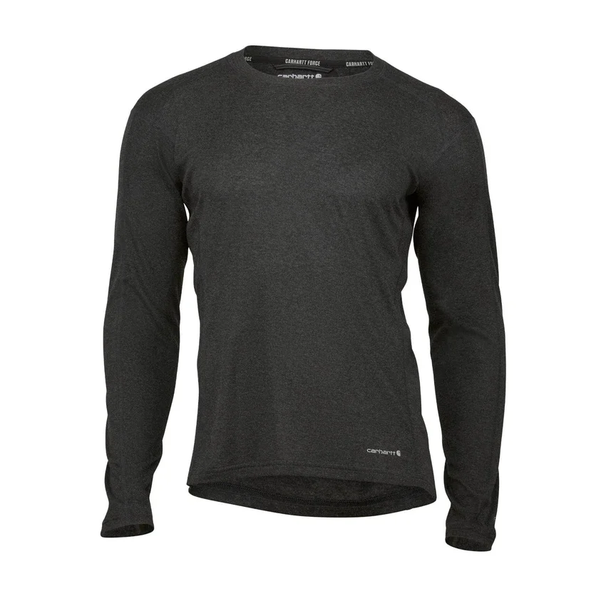 Force middelzware stretch-basislaag met ronde hals