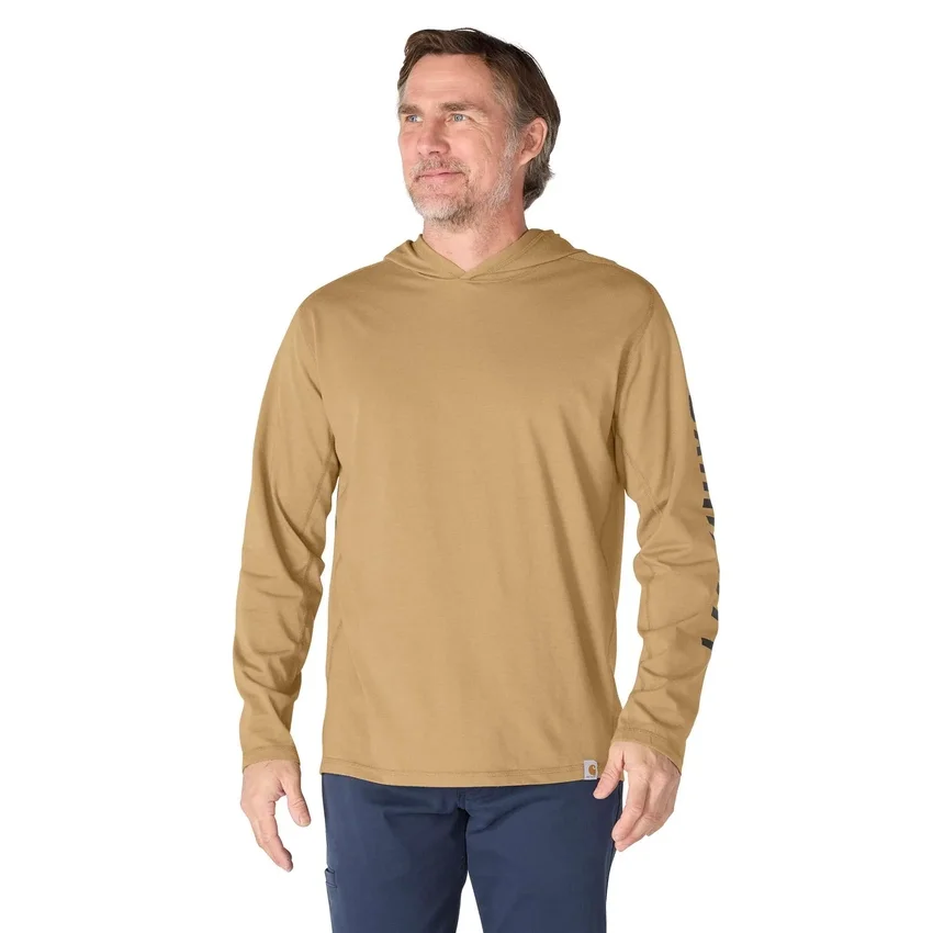 Force Relaxed Fit vochtafvoerende Hoodie met logo voor heren