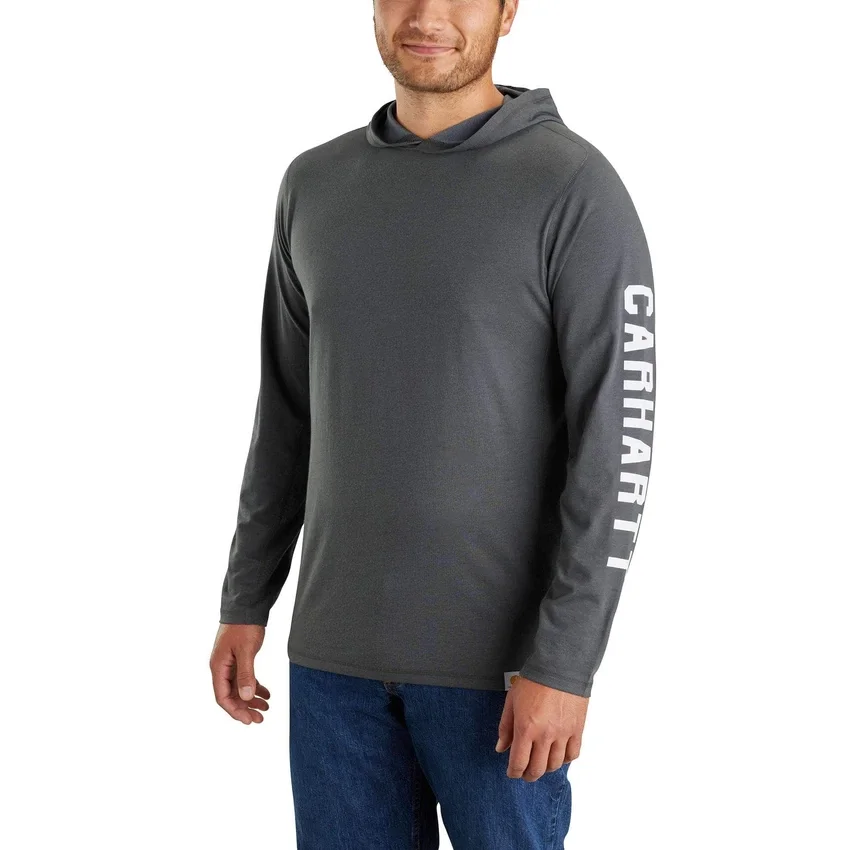 Force Relaxed Fit vochtafvoerende Hoodie met logo voor heren