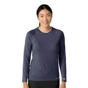 Force Sub-Scrubs gemêleerd prestatie-T-shirt met lange armstukken voor dames