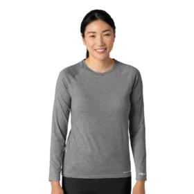 Force Sub-Scrubs gemêleerd prestatie-T-shirt met lange armstukken voor dames