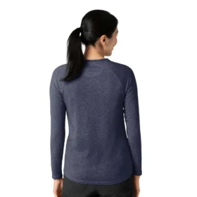 Force Sub-Scrubs gemêleerd prestatie-T-shirt met lange armstukken voor dames