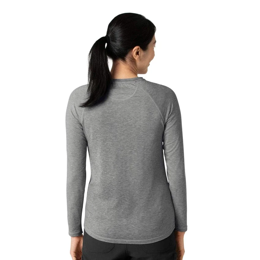 Force Sub-Scrubs gemêleerd prestatie-T-shirt met lange armstukken voor dames