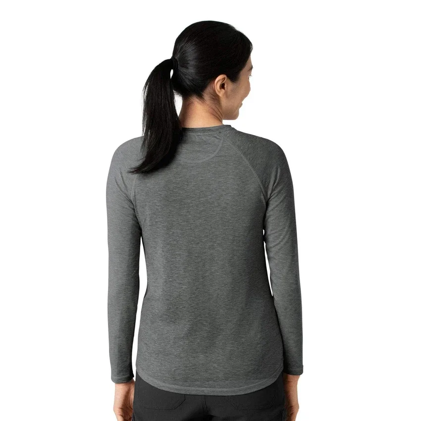 Force Sub-Scrubs gemêleerd prestatie-T-shirt met lange armstukken voor dames