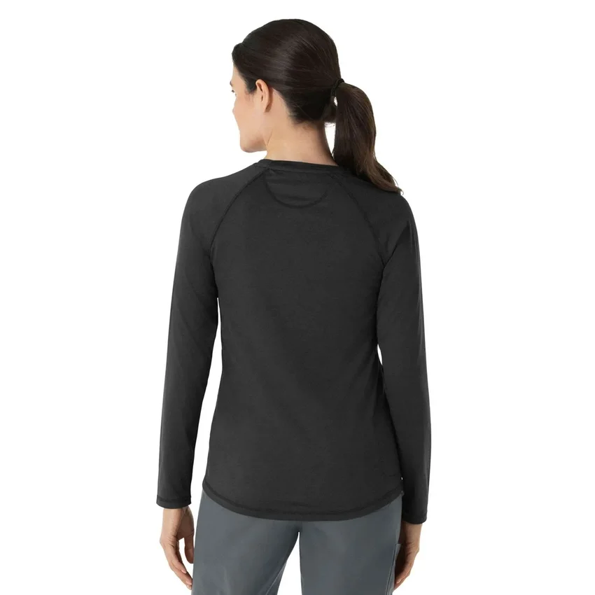 Force Sub-Scrubs gemêleerd prestatie-T-shirt met lange armstukken voor dames