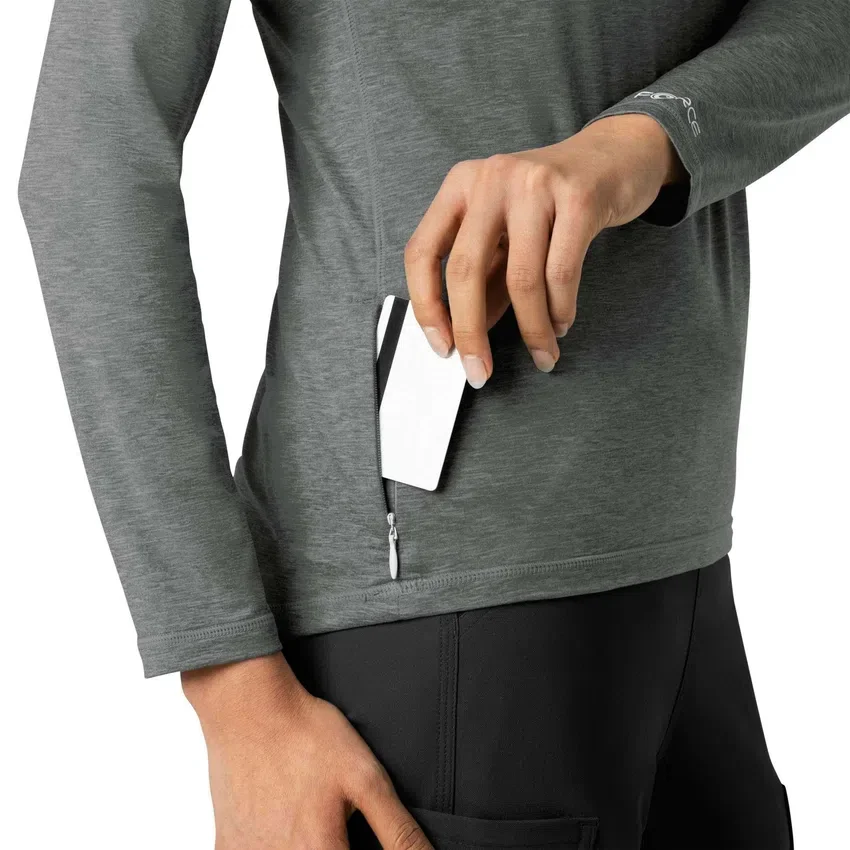 Force Sub-Scrubs gemêleerd prestatie-T-shirt met lange armstukken voor dames