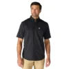 Force Sun Defender™ chambray herenoverhemd met korte armstukken en relaxte pasvorm - Zonwerende overhemden