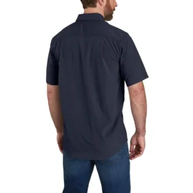 Force Sun Defender™ chambray herenoverhemd met korte armstukken en relaxte pasvorm – Zonwerende overhemden