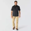 Force Sun Defender™ chambray herenoverhemd met korte armstukken en relaxte pasvorm - Zonwerende overhemden